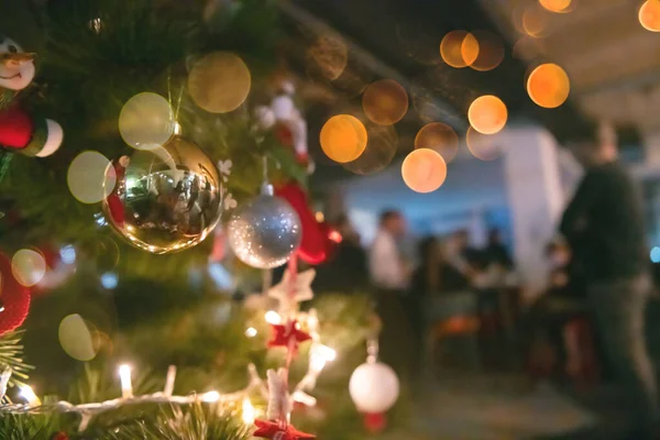 Ano novo e festa de escritório de Natal fechar — Fotografia de Stock