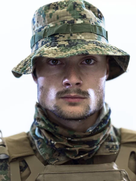 Soldier potrait closeup — Stock Photo, Image