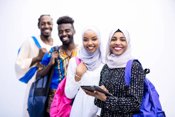 Portrait of african students group — Stock Photo, Image