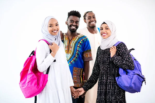 Porträtt av afrikanska studenter grupp — Stockfoto