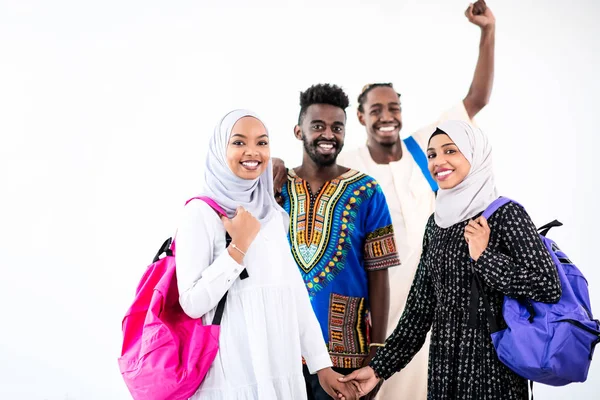 Retrato do grupo de estudantes africanos — Fotografia de Stock