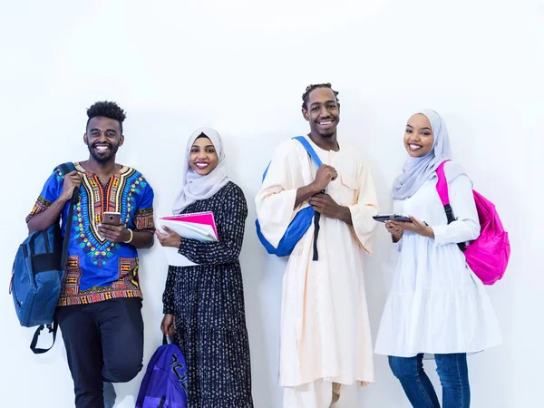 Porträt einer afrikanischen Studentengruppe — Stockfoto