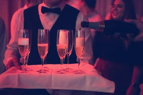 Champagne  in wineglasses — ストック写真