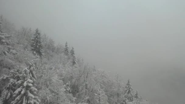 Vista Aerea Dall Alto Volare Sopra Nuvole Nebbia Concetto Inquinamento — Video Stock