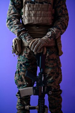 modern warfare soldier purple backgorund