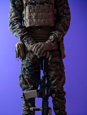 modern warfare soldier purple backgorund