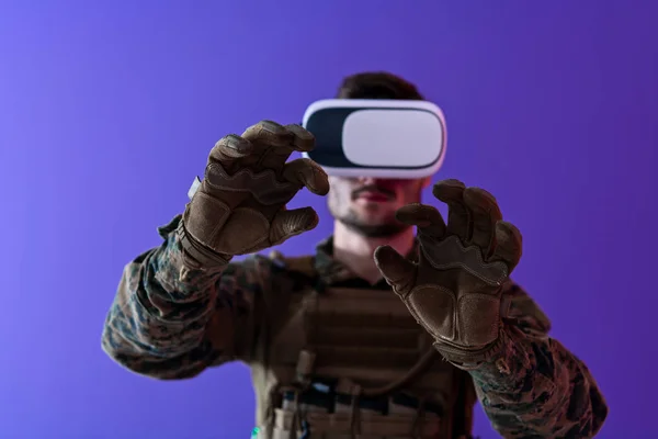 Soldat réalité virtuelle — Photo