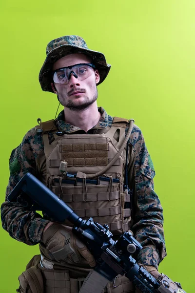 Soldier on drugs — Stock Photo, Image