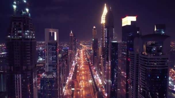 Luchtfoto Van Stad Dubai — Stockvideo