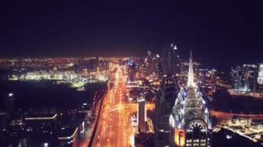 Dubai şehrinin hava manzarası. 