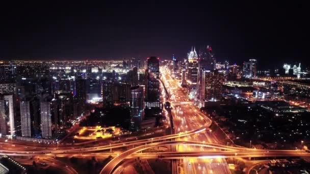 Luchtfoto Van Stad Dubai — Stockvideo