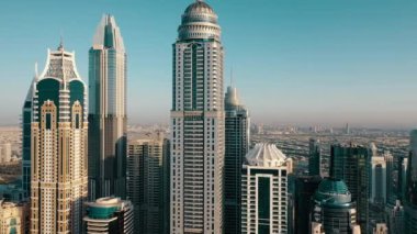 Dubai şehrinin hava manzarası. 