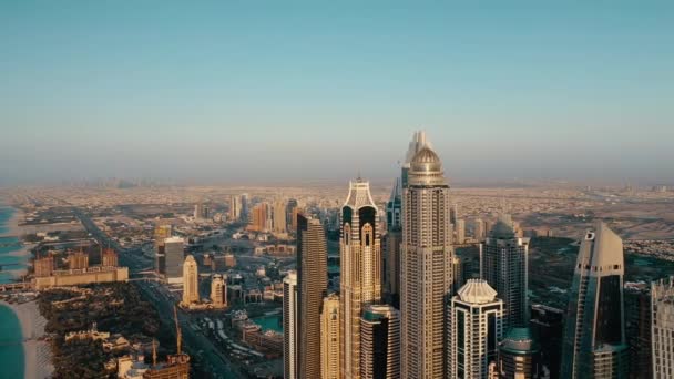 Вид Воздуха Город Дубай — стоковое видео
