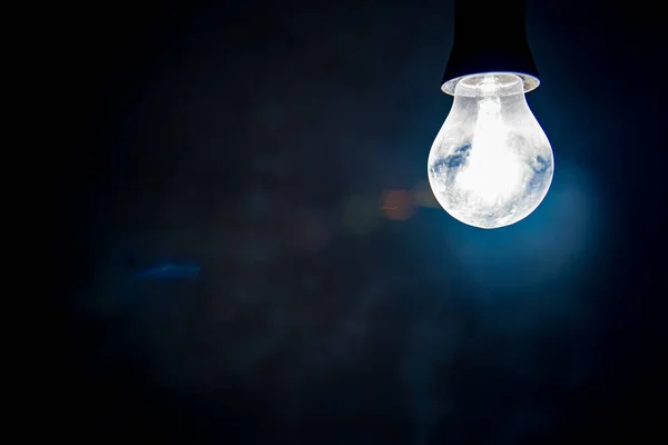 Electric Lighting Bulb Dark Background — Stock Photo, Image