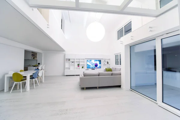 Intérieur Élégant Appartement Luxe Moderne Aire Ouverte Deux Niveaux Avec — Photo