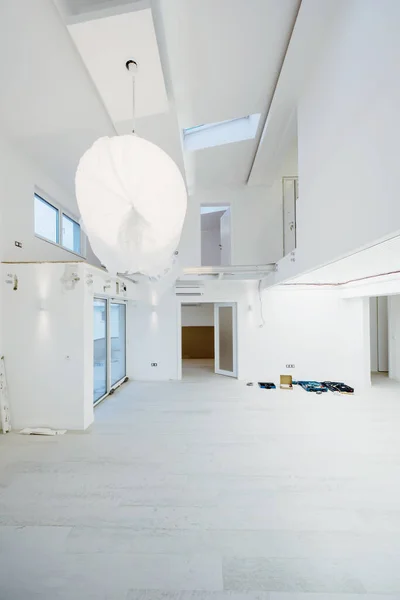 Intérieur Vide Élégant Appartement Moderne Aire Ouverte Deux Niveaux Avec — Photo