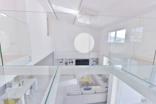 Intérieur Élégant Appartement Luxe Moderne Aire Ouverte Deux Niveaux Avec — Photo