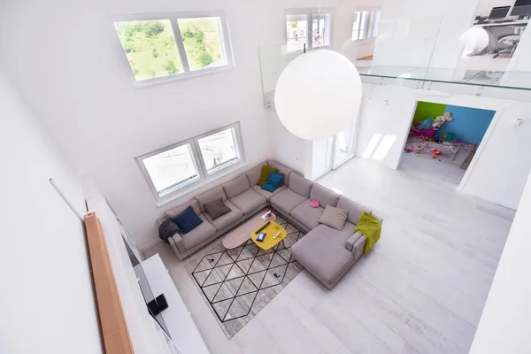 Intérieur Élégant Appartement Luxe Moderne Aire Ouverte Deux Niveaux Avec — Photo