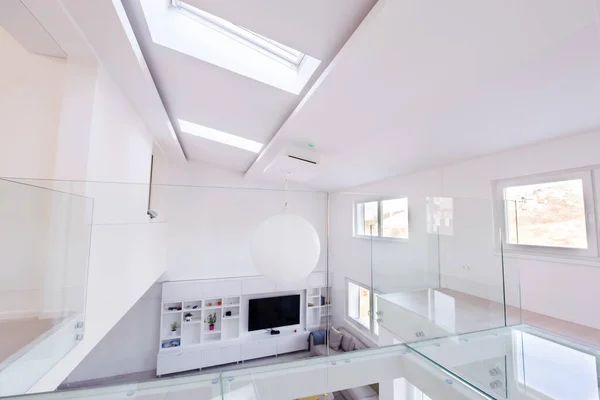 Intérieur Élégant Appartement Luxe Moderne Aire Ouverte Deux Niveaux Avec — Photo