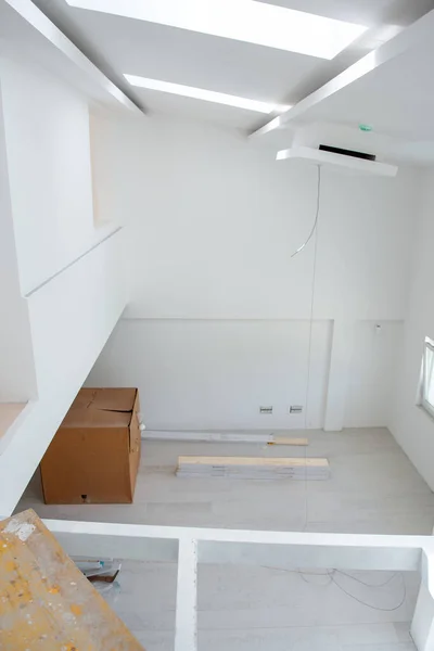 Intérieur Élégant Appartement Moderne Aire Ouverte Deux Niveaux Avec Des — Photo