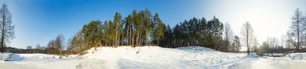 冬季景观、 全景 — 图库照片
