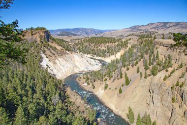 Yellowstone Ulusal Parkı, Wyoming, ABD 'deki Calcite yayları