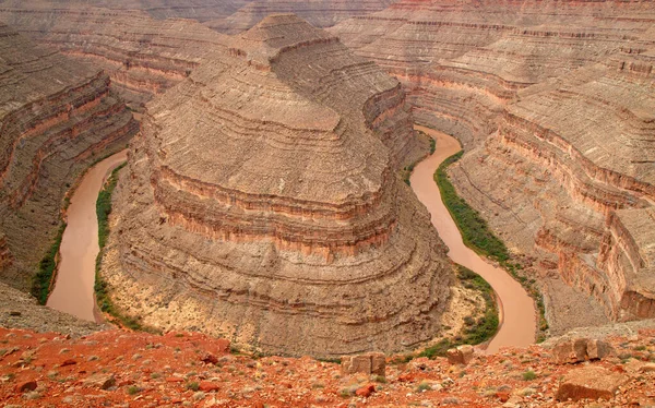 Goosenecks Parque Estadual Rio San Juan Utah Eua — Fotografia de Stock