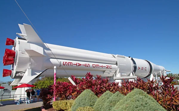 Kennedy Space Center Florida Usa Апреля 2016 Года Выставка Rocket — стоковое фото