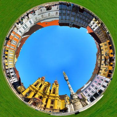 Timisoara Birliği kare yuvarlak panorama