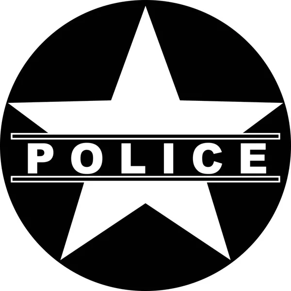 Symbole étoile de police — Photo