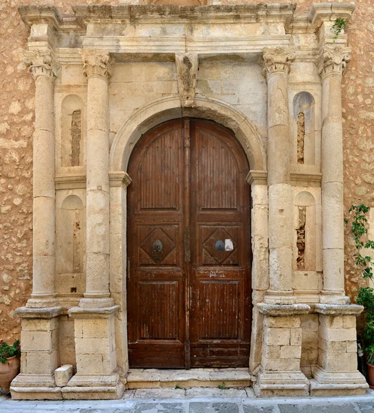 Griekse kerk deur — Stockfoto