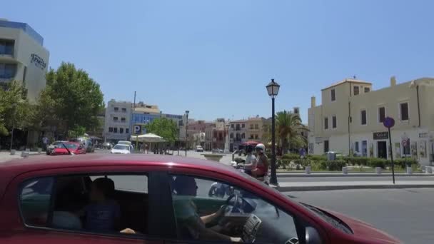 Plaza de la ciudad de Rethymno — Vídeo de stock