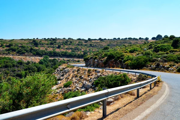 Kreta countryside droga — Zdjęcie stockowe