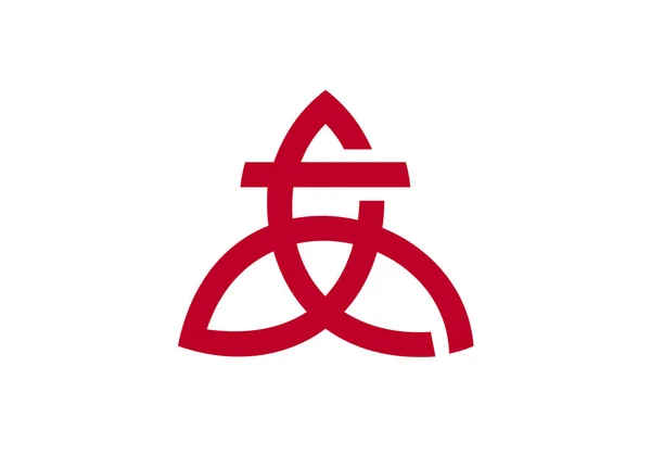 Σημαία πόλεων Atsugi — Φωτογραφία Αρχείου