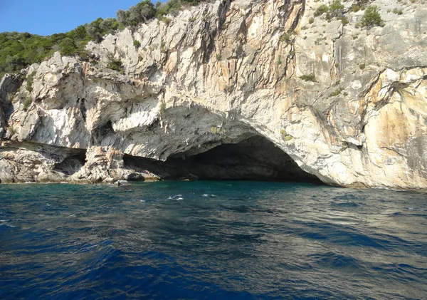 Lefkada mořská jeskyně — Stock fotografie