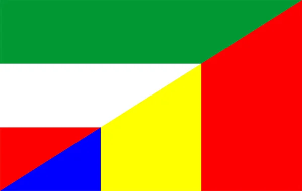 Σημαία Ρουμανία Ουγγαρία — Φωτογραφία Αρχείου