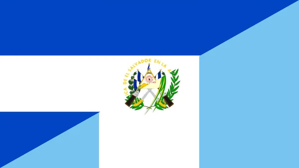 El salvador guatemala bandera — Foto de Stock