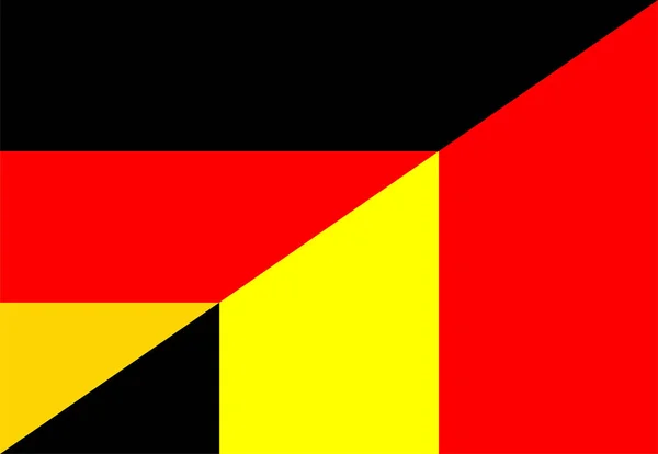 Tyskland Belgien flagga — Stockfoto