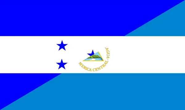 Bandiera honduras nicaragua — Foto Stock