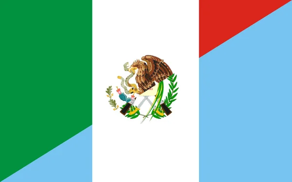 Mexico guatemala flag — Stock Photo, Image