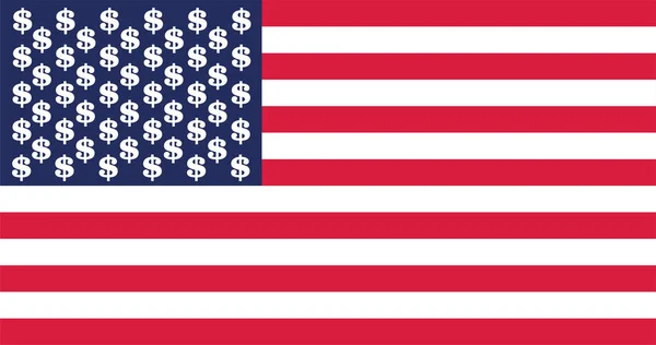 Usa dollar flag — Stock Photo, Image
