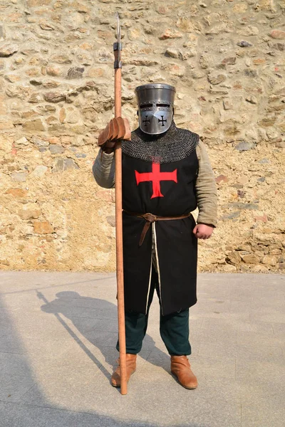Ortaçağ templar savaşçı — Stok fotoğraf