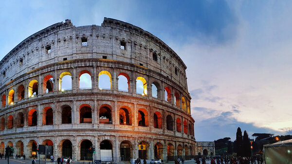 Rome Italy Coliseum Colosseum landmark architecture evening light