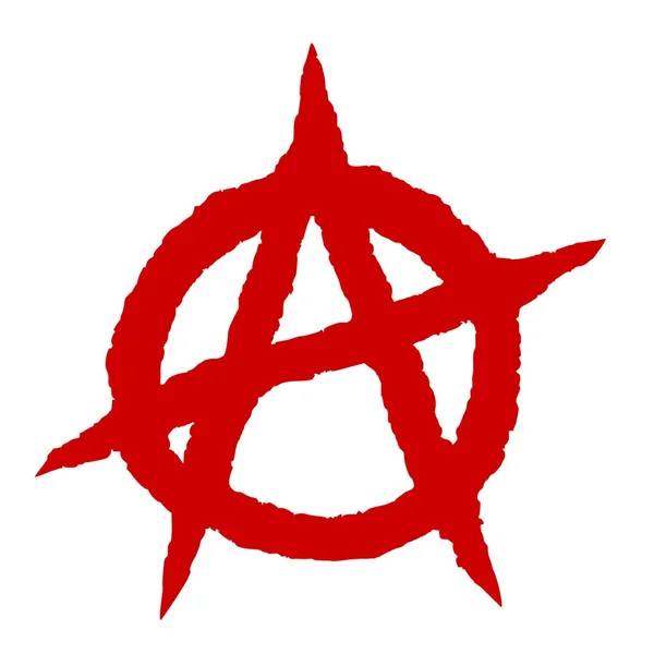 Anarchie-Symbol rot — Stockfoto