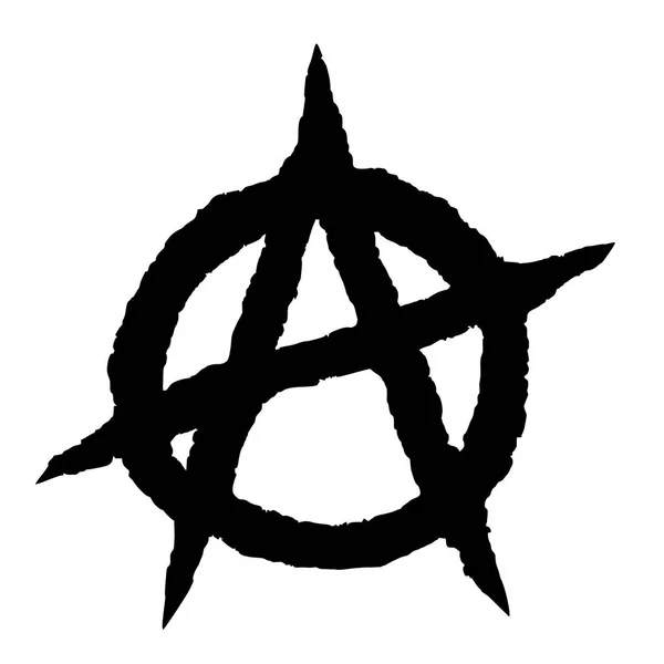 Anarchia symbol czarny — Zdjęcie stockowe