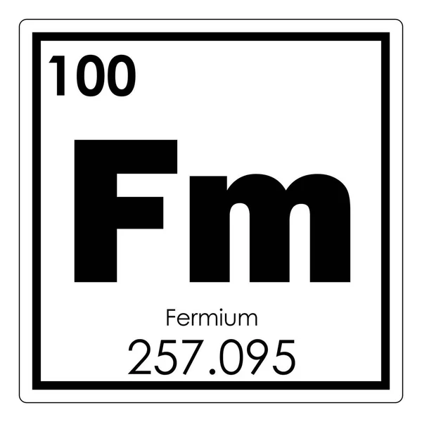 Elemento chimico del fermio — Foto Stock