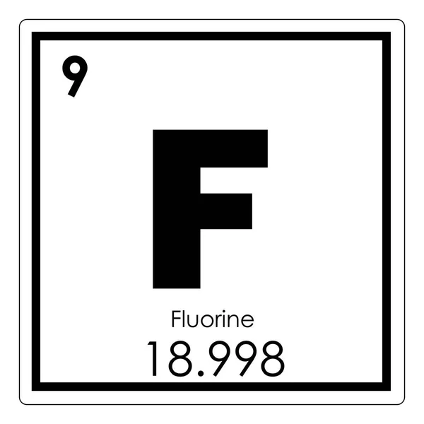 Elemento chimico al fluoro — Foto Stock