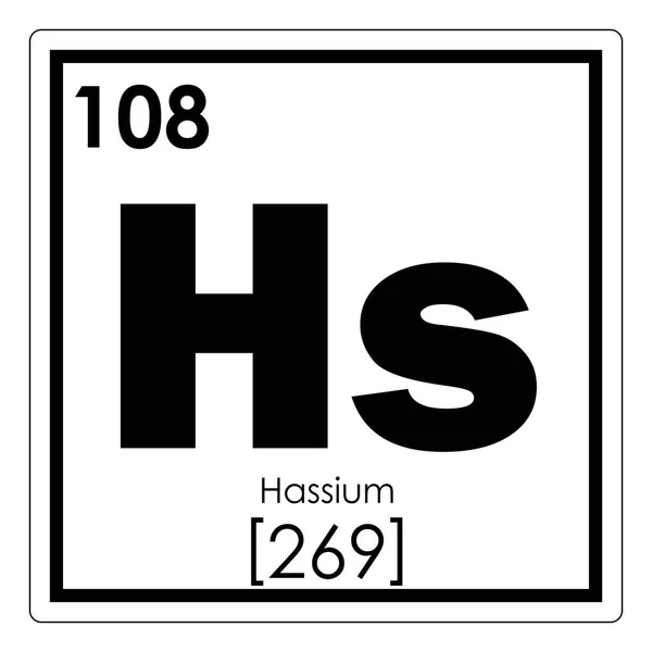 Hassium-хімічний елемент — стокове фото