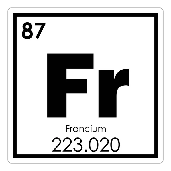 Francium kémiai elem — Stock Fotó