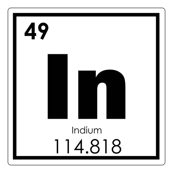 Indium chemical element — Stock Photo, Image